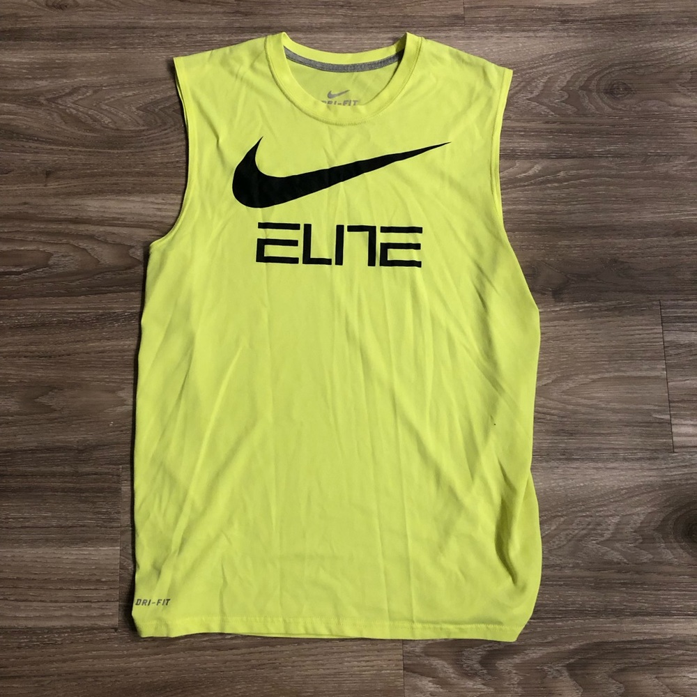 Neon Yellow Nike Dri-Fit No Sleeve